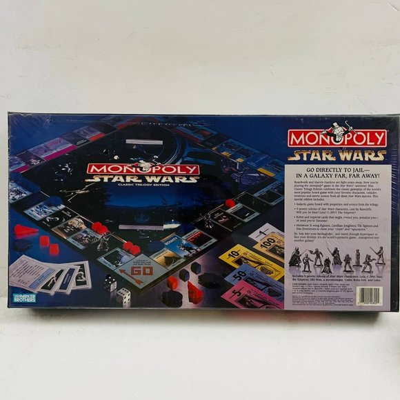 Vintage Monopoly Star Wars Classic‎ Trilogy Edition Board Game 1997 Hasbro New - Picture 5 of 10